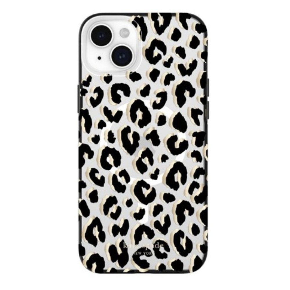 Kate Spade New York City Leopard Protective Case for iPhone 14 Plus MagSafe NWT